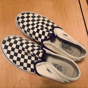 CHECKERED OFF WHITE SLIP ON VANS